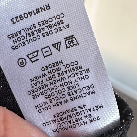 LOFT Textured Black Long Sleeve Dress - Picture 10 of 11